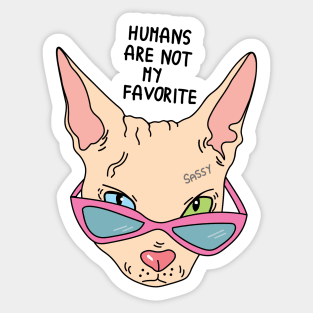 Humans are not my favorite Sticker